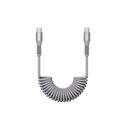Emerald 4ft Coiled USB-C to USB-C Charging Cable, 60W Fast Charging