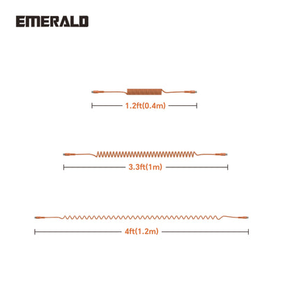 Emerald 4ft Coiled USB-C to USB-C Charging Cable, 60W Fast Charging