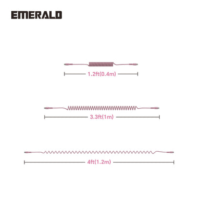 Emerald 4ft Coiled USB-C to USB-C Charging Cable, 60W Fast Charging