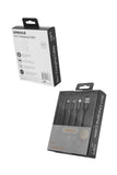 Emerald 10ft 3-in-1 Braided USB-A to Lightning, Type-C & Micro USB Fast Charging & Data Syncing Cable