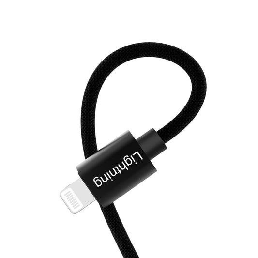 Emerald 6ft 3-in-1 Braided USB-A to Lightning, Type-C & Micro USB Fast Charging & Data Syncing Cable