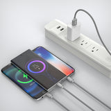 Emerald 6ft 3-in-1 Braided USB-A to Lightning, Type-C & Micro USB Fast Charging & Data Syncing Cable