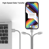Emerald 6ft 3-in-1 Braided USB-A to Lightning, Type-C & Micro USB Fast Charging & Data Syncing Cable