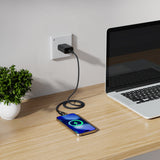 Emerald 3ft 4-in-1 Braided USB-A & Type-C to Lightning & Type-C, Fast Charging & Data Syncing Cable