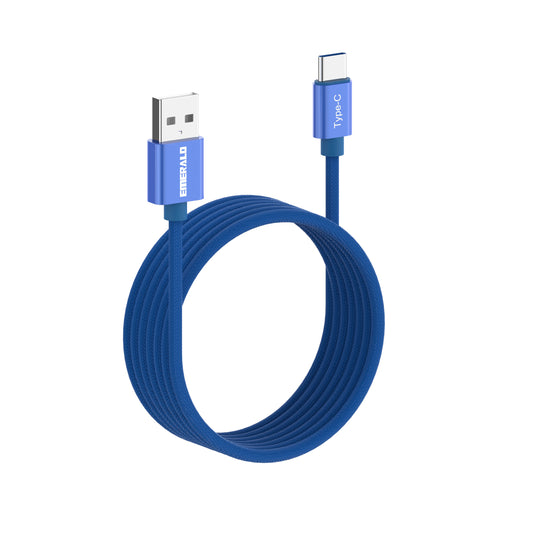 Emerald 10ft Braided USB-A to USB-C (Type-C), Fast Charging & Data Syncing Cable