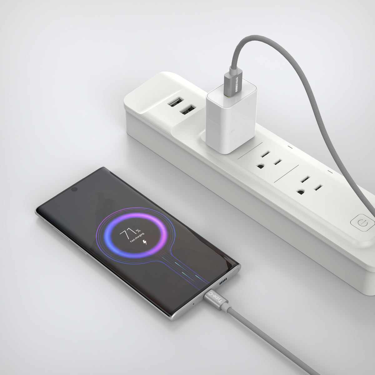 Emerald 10ft Braided USB-A to USB-C (Type-C), Fast Charging & Data Syncing Cable