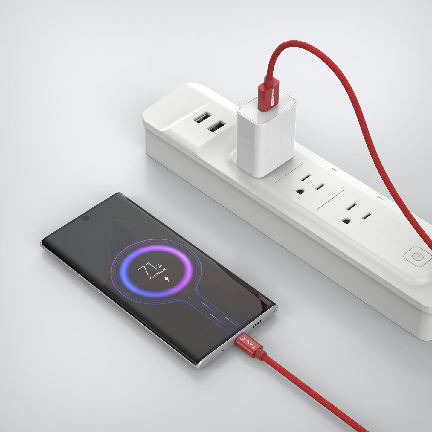 Emerald 10ft Braided USB-A to USB-C (Type-C), Fast Charging & Data Syncing Cable