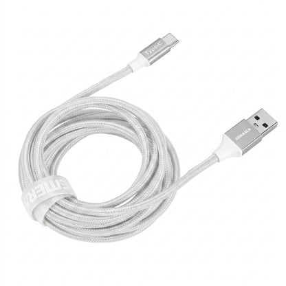 Emerald 10ft Braided USB-A to USB-C (Type-C), Fast Charging & Data Syncing Cable