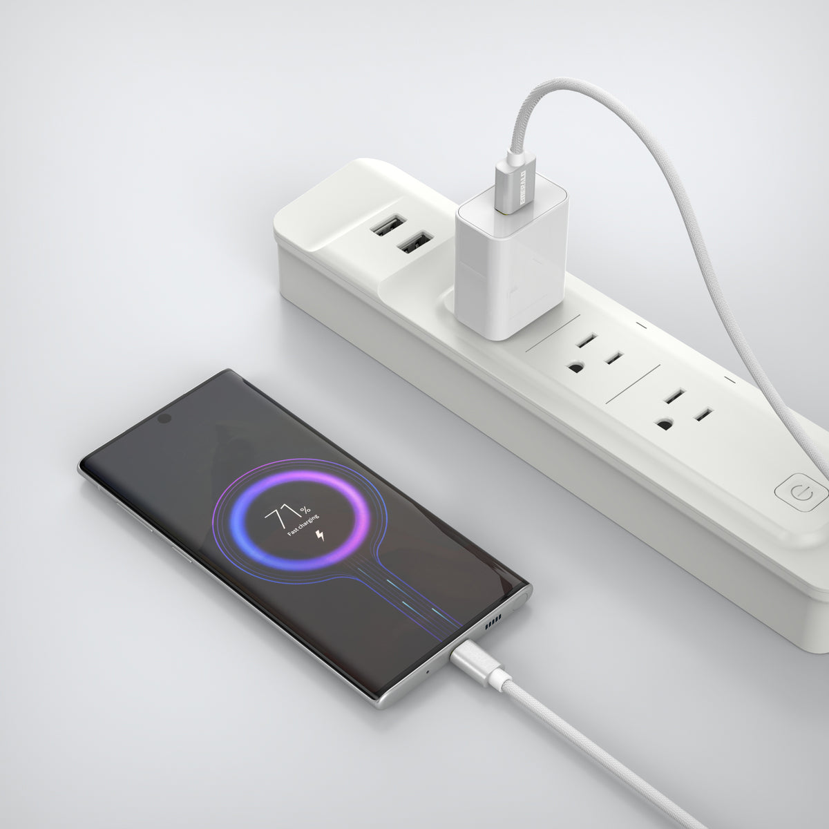 Emerald 10ft Braided USB-A to USB-C (Type-C), Fast Charging & Data Syncing Cable