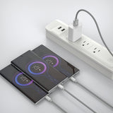 Emerald 6ft 3-in-1 Braided USB-A to Triple USB-C (Type-C), Charging & Data Syncing Cable - Grey