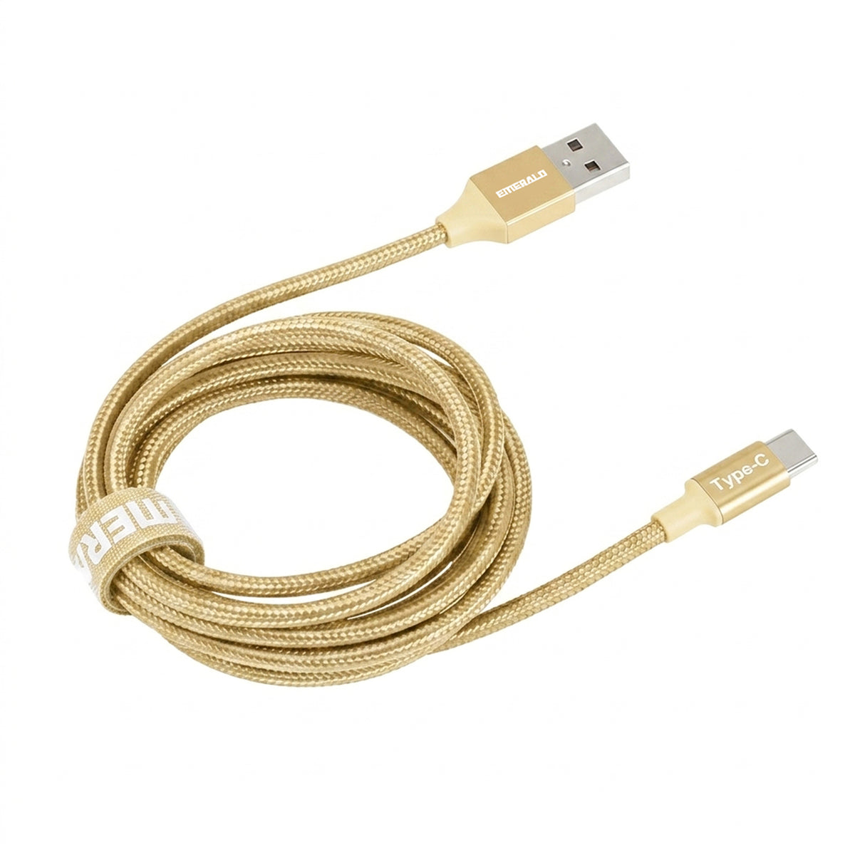 Emerald 6ft Braided USB-A to USB-C (Type-C), Fast Charging & Data Syncing Cable
