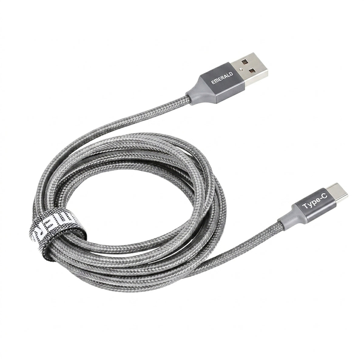 Emerald 6ft Braided USB-A to USB-C (Type-C), Fast Charging & Data Syncing Cable