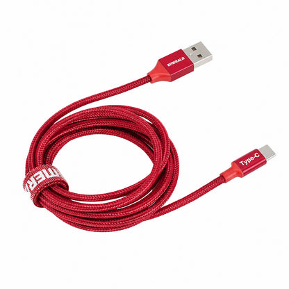 Emerald 6ft Braided USB-A to USB-C (Type-C), Fast Charging & Data Syncing Cable