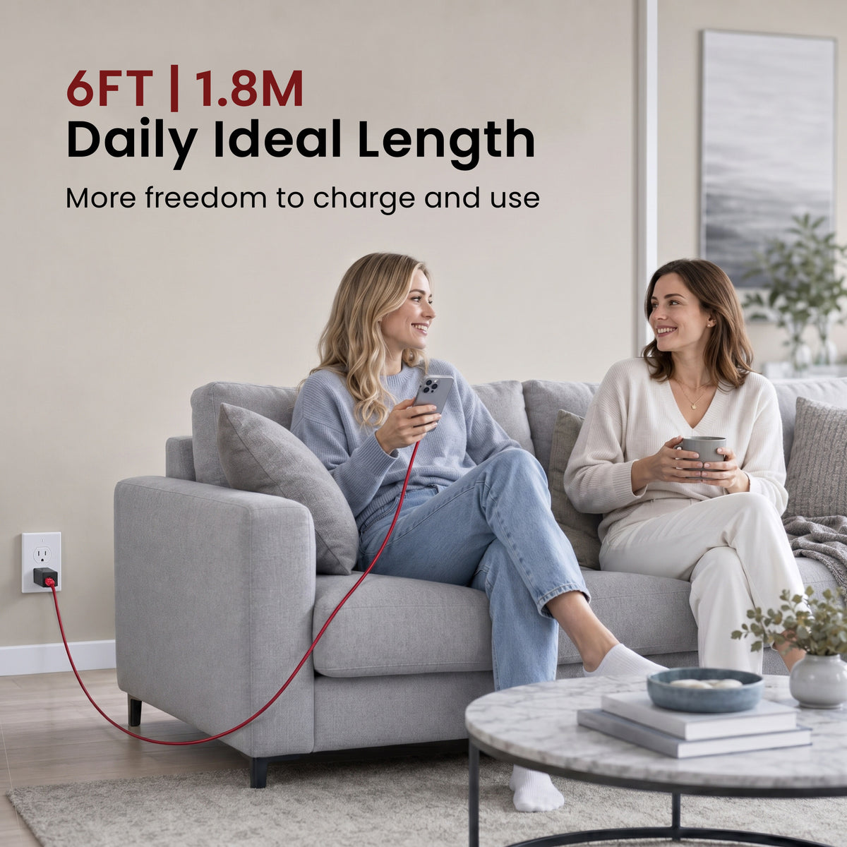Emerald 6ft Braided USB-A to USB-C (Type-C), Fast Charging & Data Syncing Cable
