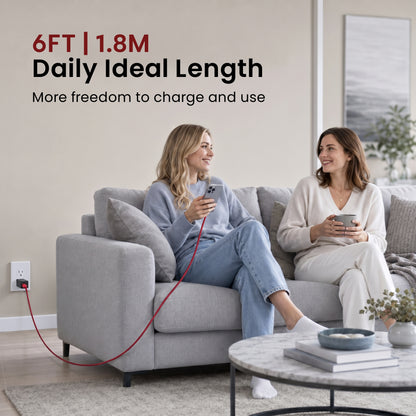 Emerald 6ft Braided USB-A to USB-C (Type-C), Fast Charging & Data Syncing Cable