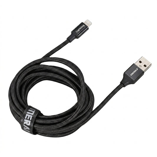 Emerald 10ft Braided USB-A to Lightning, Fast Charging & Data Syncing Cable Compatible with iPhone