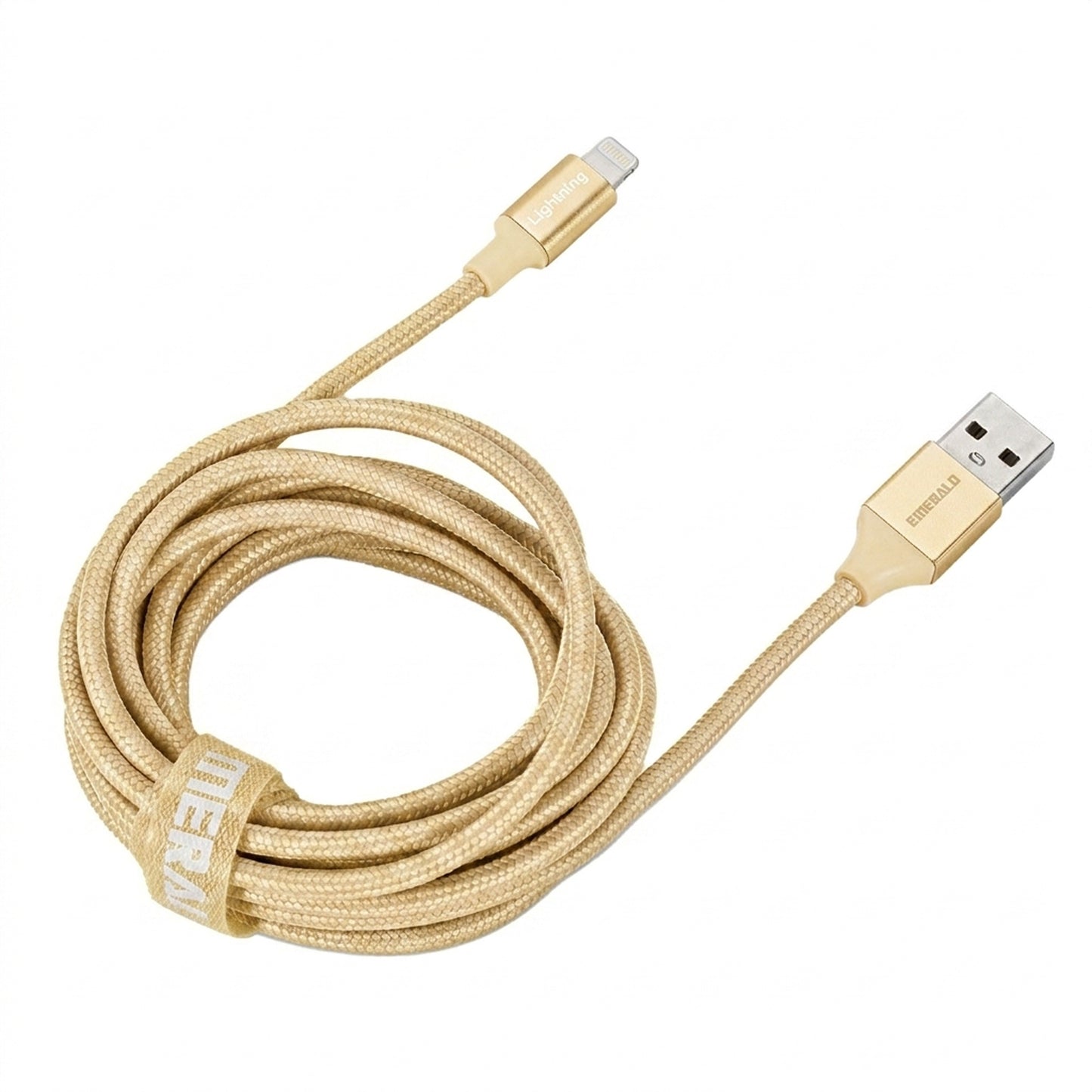 Emerald 10ft Braided USB-A to Lightning, Fast Charging & Data Syncing Cable Compatible with iPhone