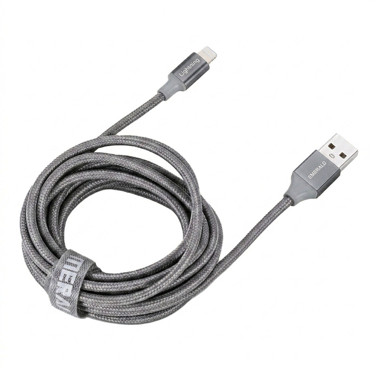 Emerald 10ft Braided USB-A to Lightning, Fast Charging & Data Syncing Cable Compatible with iPhone
