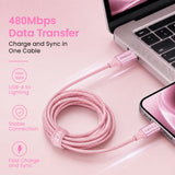 Emerald 10ft Braided USB-A to Lightning, Fast Charging & Data Syncing Cable Compatible with iPhone