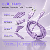 Emerald 10ft Braided USB-A to Lightning, Fast Charging & Data Syncing Cable Compatible with iPhone