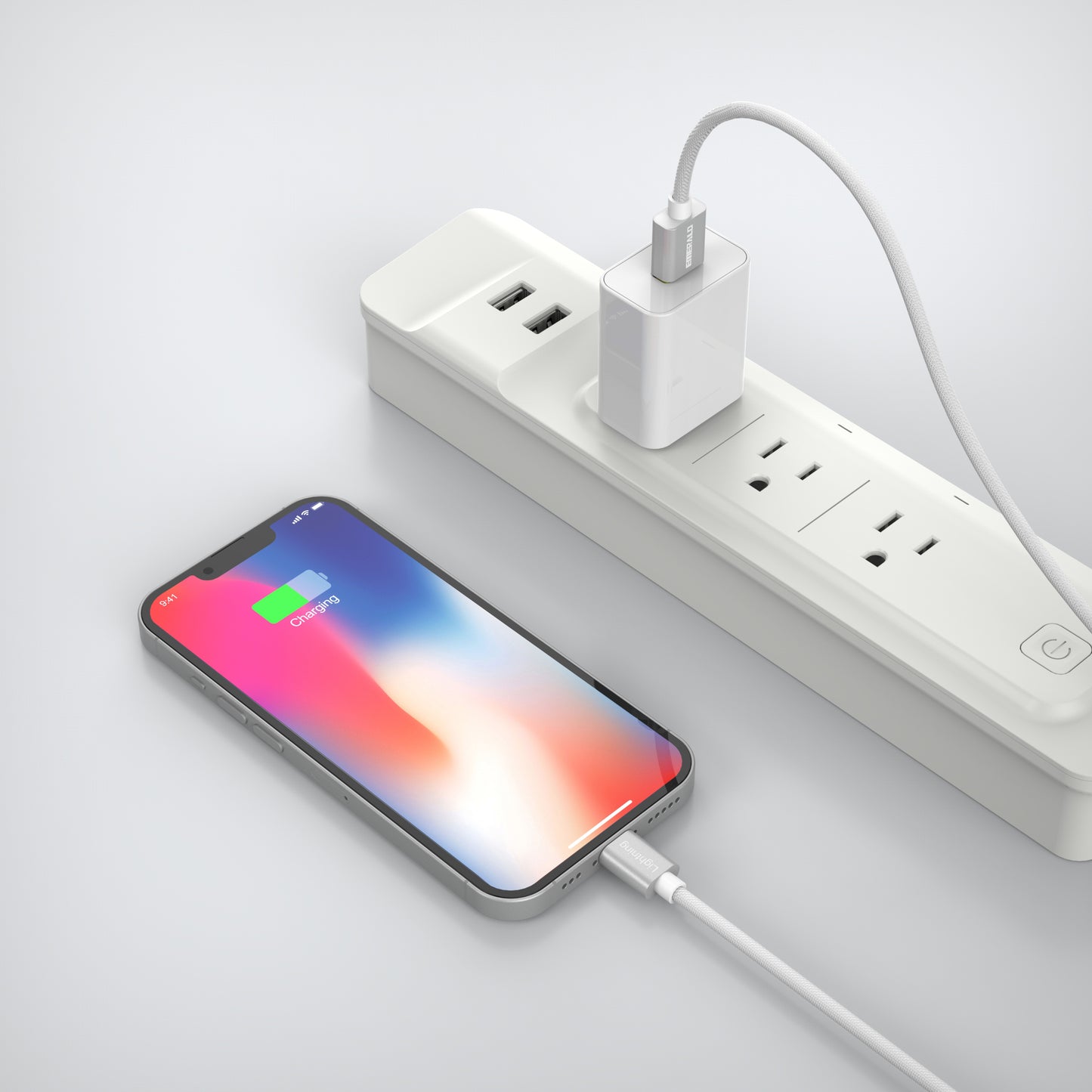 Emerald 10ft Braided USB-A to Lightning, Fast Charging & Data Syncing Cable Compatible with iPhone