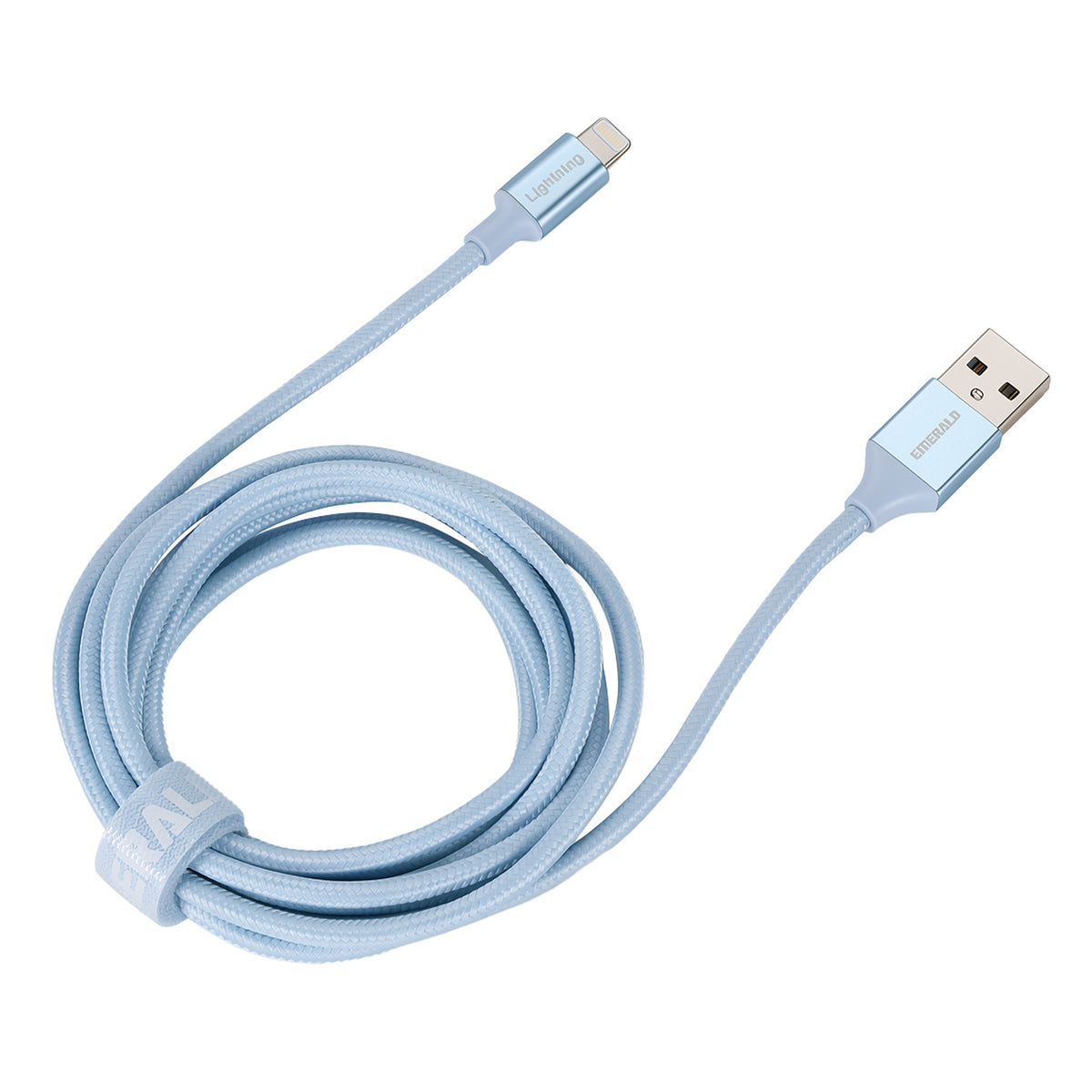 Emerald 6ft Braided USB-A to Lightning, Fast Charging & Data Syncing Cable Compatible with iPhone