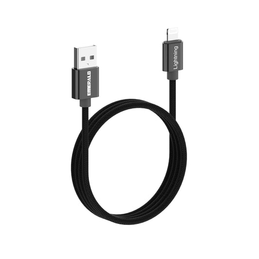 Emerald 6ft Braided USB-A to Lightning, Fast Charging & Data Syncing Cable Compatible with iPhone