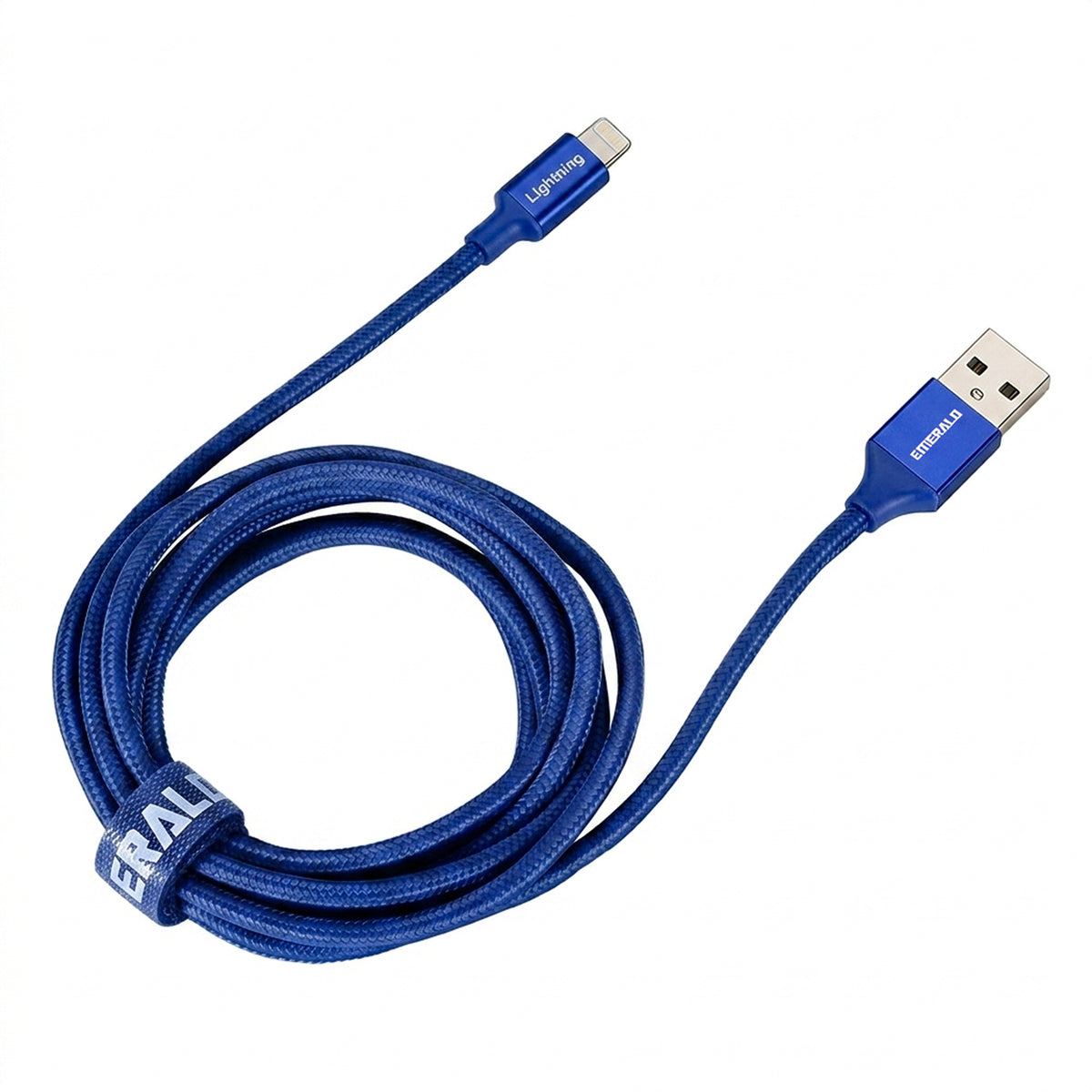 Emerald 6ft Braided USB-A to Lightning, Fast Charging & Data Syncing Cable Compatible with iPhone