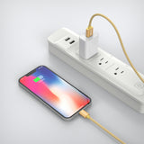 Emerald 6ft Braided USB-A to Lightning, Fast Charging & Data Syncing Cable Compatible with iPhone