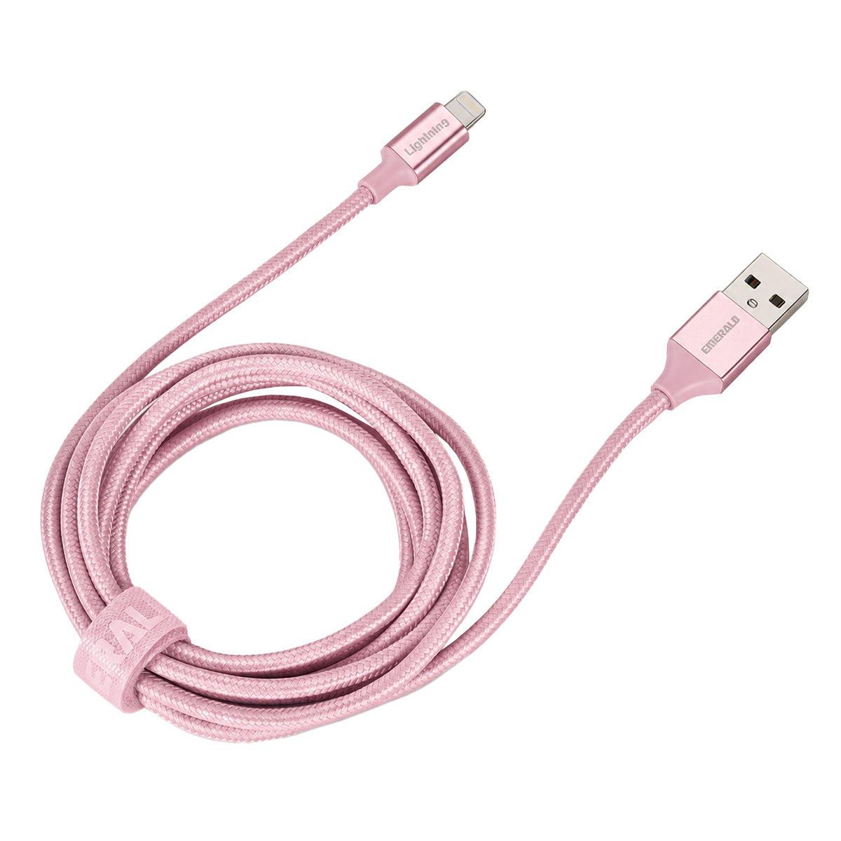 Emerald 6ft Braided USB-A to Lightning, Fast Charging & Data Syncing Cable Compatible with iPhone