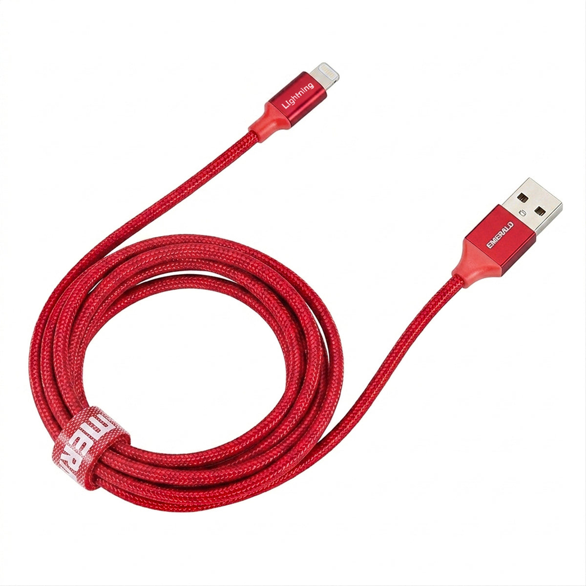 Emerald 6ft Braided USB-A to Lightning, Fast Charging & Data Syncing Cable Compatible with iPhone