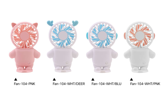Emerald 2in1 Rechargeable Portable Handheld & Desktop Fan with Phone Holder, 3 Speed