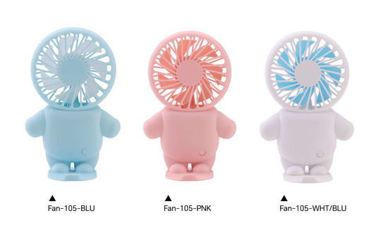 Emerald 2in1 Rechargeable Portable Handheld & Desktop Fan with Phone Holder, 3 Speed