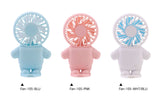 Emerald 2in1 Rechargeable Portable Handheld & Desktop Fan with Phone Holder, 3 Speed