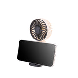 Emerald 2in1 Rechargeable Portable Handheld & Desktop Fan with Phone Holder, 3 Speed