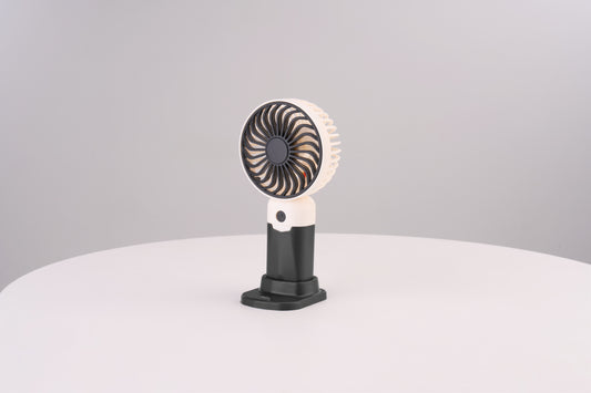 Emerald 2in1 Rechargeable Portable Handheld & Desktop Fan with Phone Holder, 3 Speed
