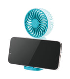 Emerald 2in1 Rechargeable Portable Handheld & Desktop Fan with Phone Holder, 3 Speed
