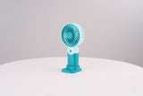 Emerald 2in1 Rechargeable Portable Handheld & Desktop Fan with Phone Holder, 3 Speed