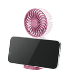 Emerald 2in1 Rechargeable Portable Handheld & Desktop Fan with Phone Holder, 3 Speed