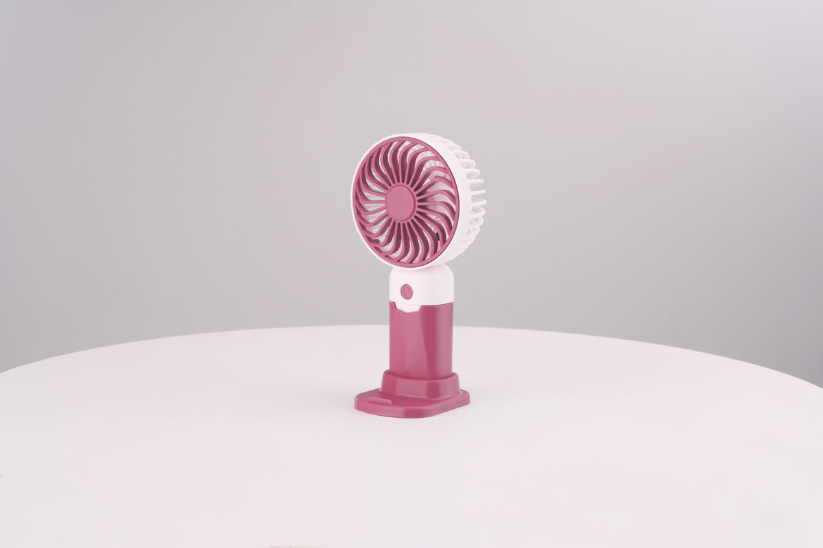 Emerald 2in1 Rechargeable Portable Handheld & Desktop Fan with Phone Holder, 3 Speed