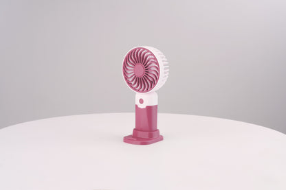Emerald 2in1 Rechargeable Portable Handheld & Desktop Fan with Phone Holder, 3 Speed