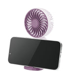 Emerald 2in1 Rechargeable Portable Handheld & Desktop Fan with Phone Holder, 3 Speed