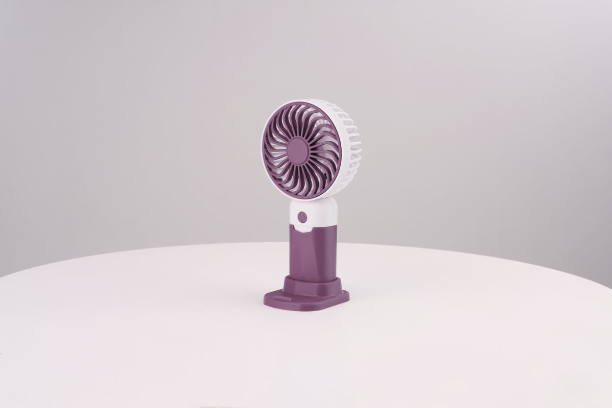 Emerald 2in1 Rechargeable Portable Handheld & Desktop Fan with Phone Holder, 3 Speed