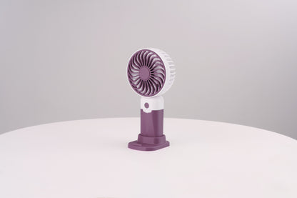 Emerald 2in1 Rechargeable Portable Handheld & Desktop Fan with Phone Holder, 3 Speed