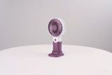 Emerald 2in1 Rechargeable Portable Handheld & Desktop Fan with Phone Holder, 3 Speed