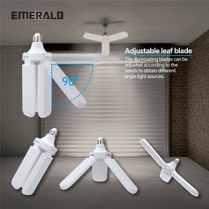 Emerald 3-Panel Adjustable LED Light, 3500 Lumens, 6500K Daylight, 15W E26 Base