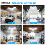 Emerald 3-Panel Adjustable LED Light, 3500 Lumens, 6500K Daylight, 15W E26 Base