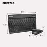 Emerald Wireless Keyboard and Mouse Combo, Compatible with Microsoft and Apple Products