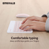Emerald Wireless Keyboard and Mouse Combo, Compatible with Microsoft and Apple Products