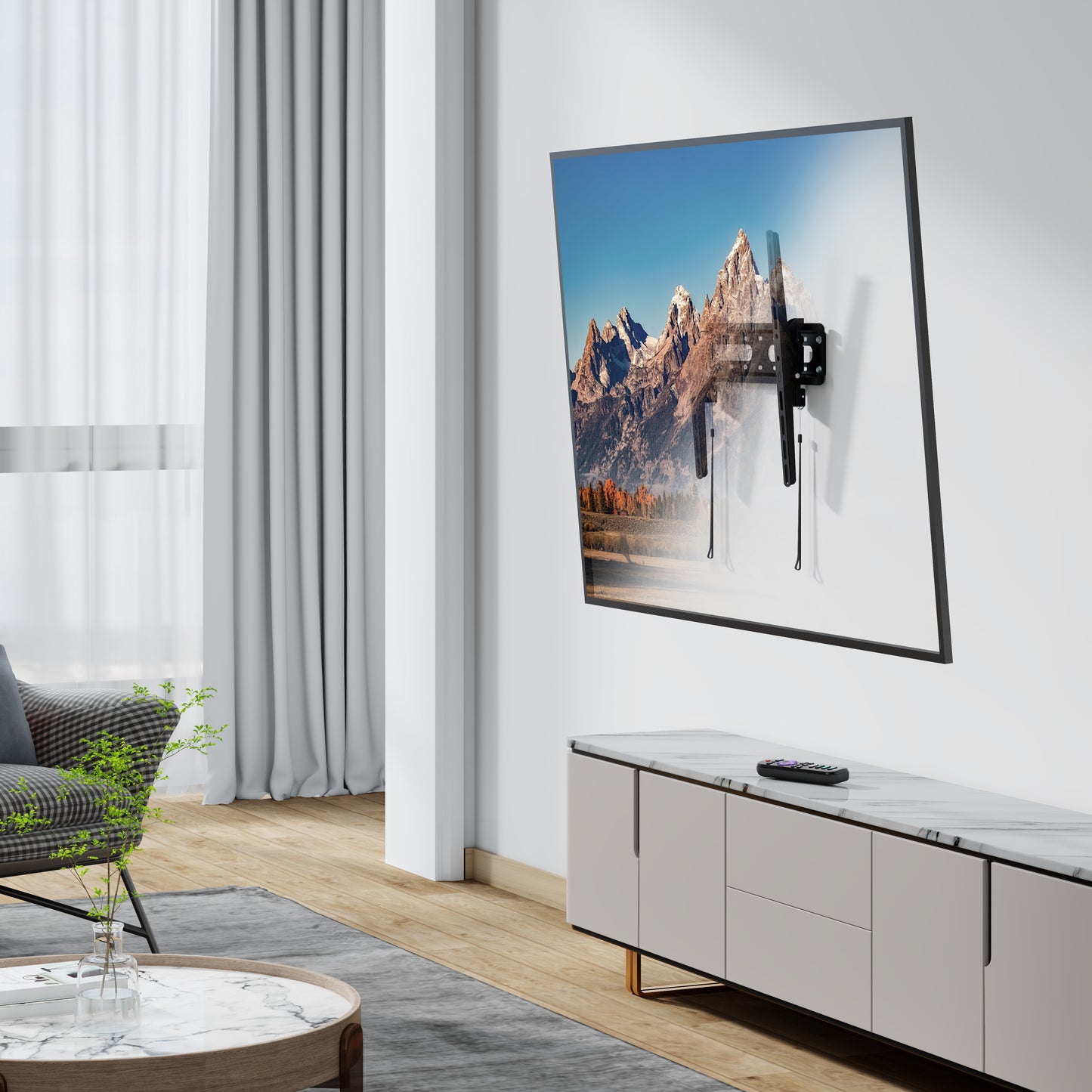 Emerald Tilt Wall Mount for 32"-75" TVs, Heavy Duty, Low Profile +/-12° Tilt, Up to 99 lbs